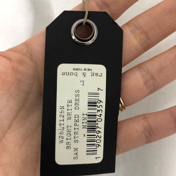 🤑MOVING SALE! Rag and Bone Sam Stripe-Trim Jersey Shift Dress - Picture 7 of 8